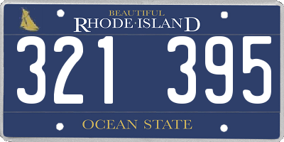 RI license plate 321395