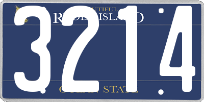 RI license plate 3214