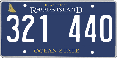 RI license plate 321440
