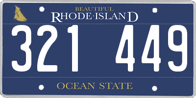 RI license plate 321449