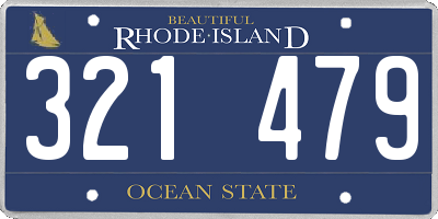RI license plate 321479