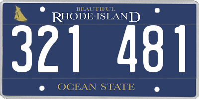 RI license plate 321481