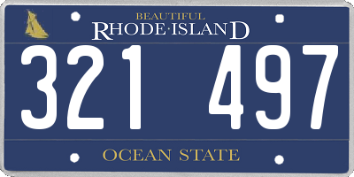 RI license plate 321497