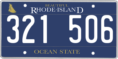 RI license plate 321506