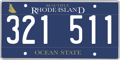 RI license plate 321511
