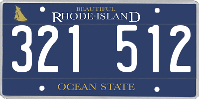 RI license plate 321512