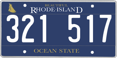 RI license plate 321517