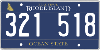 RI license plate 321518