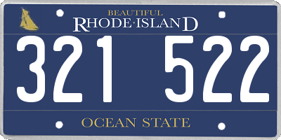 RI license plate 321522