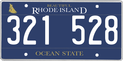 RI license plate 321528