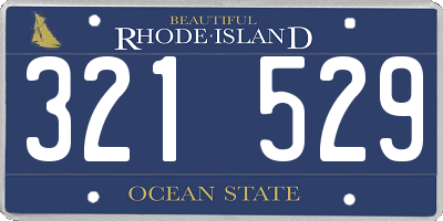 RI license plate 321529