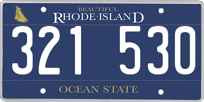 RI license plate 321530