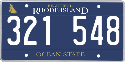RI license plate 321548