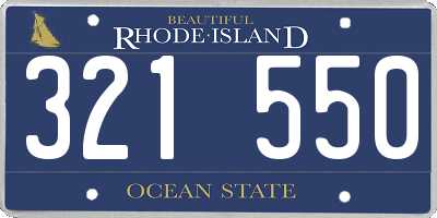 RI license plate 321550