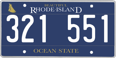 RI license plate 321551