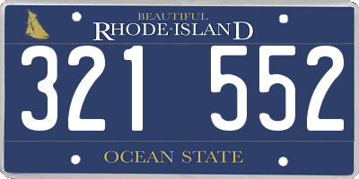 RI license plate 321552