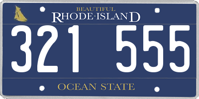 RI license plate 321555