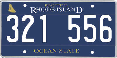 RI license plate 321556