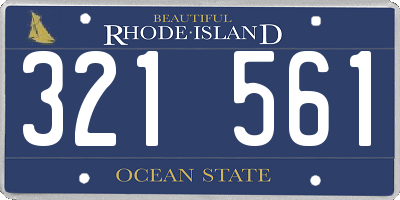 RI license plate 321561