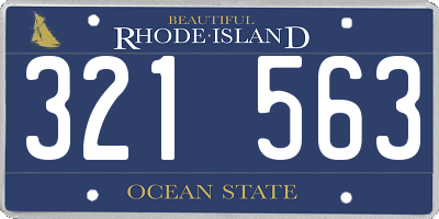RI license plate 321563