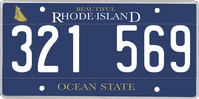 RI license plate 321569