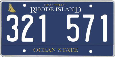 RI license plate 321571