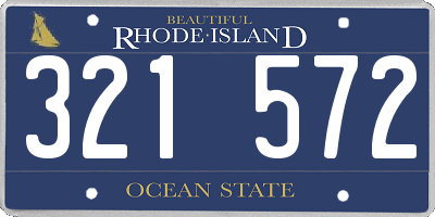 RI license plate 321572
