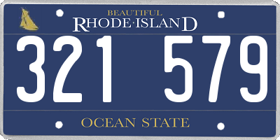 RI license plate 321579