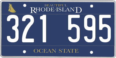 RI license plate 321595