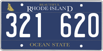 RI license plate 321620