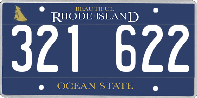 RI license plate 321622