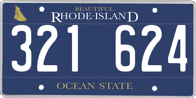 RI license plate 321624