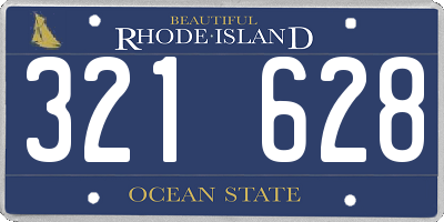RI license plate 321628
