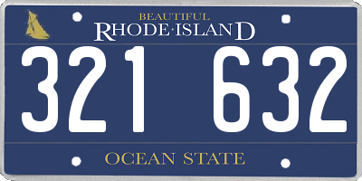 RI license plate 321632