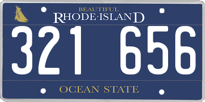 RI license plate 321656