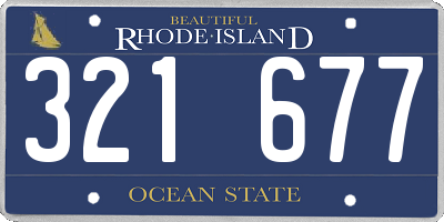 RI license plate 321677