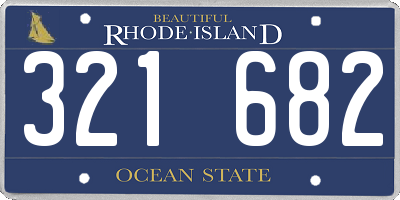 RI license plate 321682