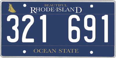 RI license plate 321691