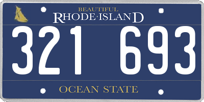 RI license plate 321693