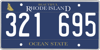 RI license plate 321695