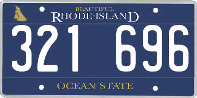 RI license plate 321696