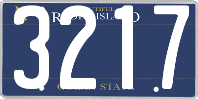 RI license plate 3217