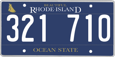 RI license plate 321710
