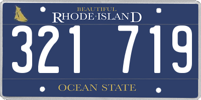 RI license plate 321719