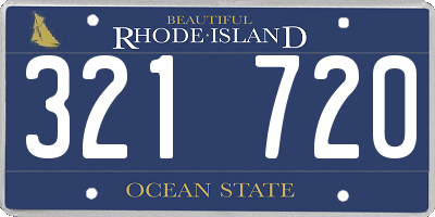 RI license plate 321720