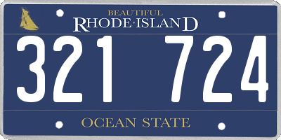 RI license plate 321724
