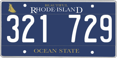 RI license plate 321729