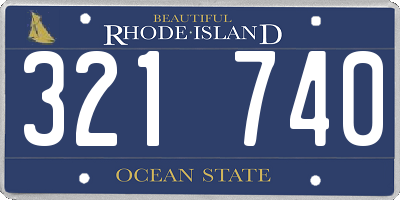RI license plate 321740