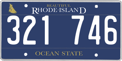 RI license plate 321746