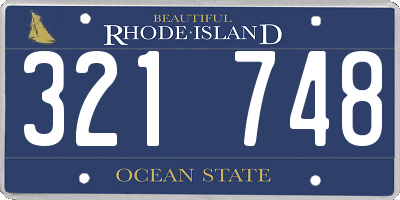 RI license plate 321748